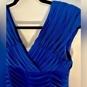 Adriana Papell Electric Blue Cocktail Dress Size 10 Formal Bodycon